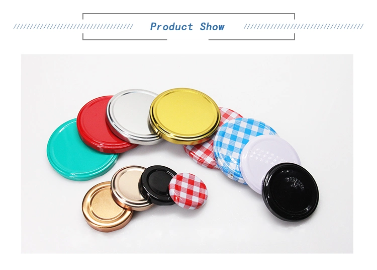 Custom 38mm 43mm 48mm 53mm 58mm 63mm 70mm 82mm Honey Packaging Metal Lug Caps Metal Lug Lid with PVC Liner