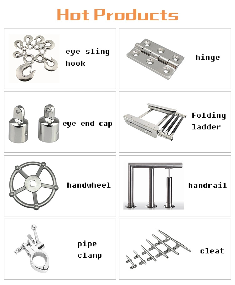 Ablinox Wholesale Stainless Steel Boat Accessories Precision Casting Rail End Bottom Mounted Marine Hardware for Boat/Yacht/Ship Integrated Casting